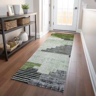 Piper Looms Chantille Geometric ACN1829 Fern Machine Washable Area Rug Runner Lifestyle Image Feature