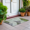 Piper Looms Chantille Geometric ACN1829 Fern Machine Washable Area Rug Scatter Outdoor Lifestyle Image Feature