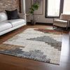 Piper Looms Chantille Geometric ACN1829 Paprika Machine Washable Area Rug Lifestyle Image Feature