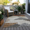 Piper Looms Chantille Geometric ACN1829 Paprika Machine Washable Area Rug Outdoor Lifestyle Image Feature