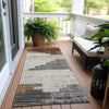 Piper Looms Chantille Geometric ACN1829 Paprika Machine Washable Area Rug Runner Outdoor Lifestyle Image Feature