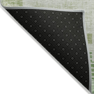 Piper Looms Chantille Geometric ACN1829 Sage Machine Washable Area Rug Backing Image
