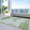 Piper Looms Chantille Geometric ACN1829 Sage Machine Washable Area Rug Outdoor Lifestyle Image Feature