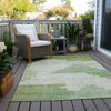 Piper Looms Chantille Geometric ACN1829 Sage Machine Washable Area Rug Outdoor Lifestyle Image Feature