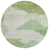Piper Looms Chantille Geometric ACN1829 Sage Machine Washable Area Rug Round Main Image