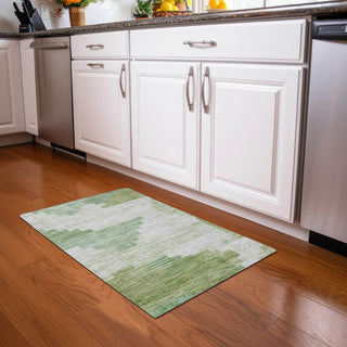 Piper Looms Chantille Geometric ACN1829 Sage Machine Washable Area Rug Scatter Lifestyle Image Feature