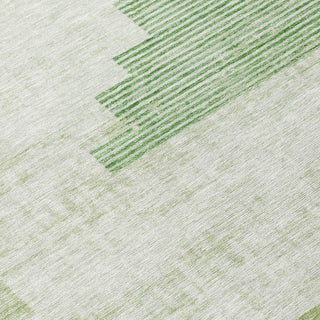 Piper Looms Chantille Geometric ACN1829 Sage Machine Washable Area Rug Swatch Image