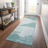 Piper Looms Chantille Geometric ACN1829 Teal Machine Washable Area Rug Runner Lifestyle Image Feature