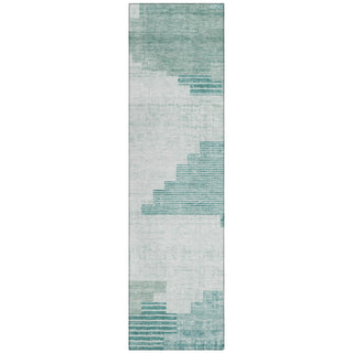 Piper Looms Chantille Geometric ACN1829 Teal Machine Washable Area Rug Runner Main Image