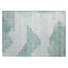 Piper Looms Chantille Geometric ACN1829 Teal Machine Washable Area Rug Scatter Main Image
