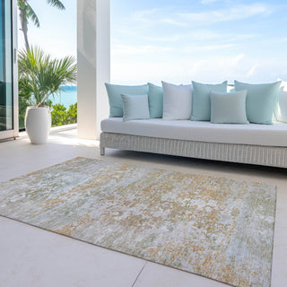 Piper Looms Chantille Modern ACN1830 Coral Machine Washable Area Rug Outdoor Lifestyle Image Feature
