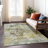 Piper Looms Chantille Modern ACN1830 Gold Machine Washable Area Rug Lifestyle Image Feature