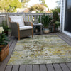 Piper Looms Chantille Modern ACN1830 Gold Machine Washable Area Rug Outdoor Lifestyle Image Feature