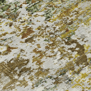 Piper Looms Chantille Modern ACN1830 Gold Machine Washable Area Rug Swatch Image