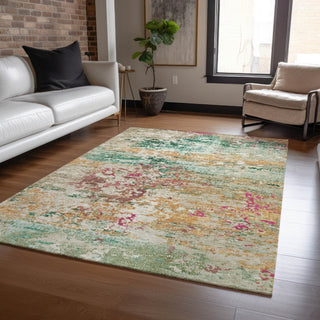 Piper Looms Chantille Modern ACN1830 Orange Machine Washable Area Rug Lifestyle Image Feature