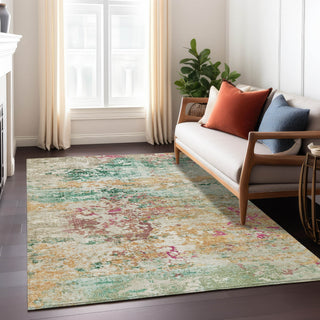 Piper Looms Chantille Modern ACN1830 Orange Machine Washable Area Rug Lifestyle Image Feature