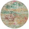 Piper Looms Chantille Modern ACN1830 Orange Machine Washable Area Rug Round Main Image