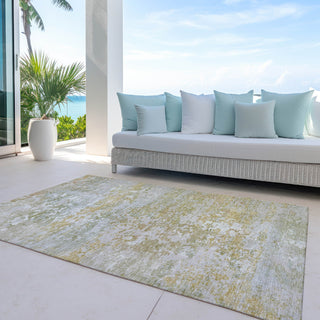 Piper Looms Chantille Modern ACN1830 Sage Machine Washable Area Rug Outdoor Lifestyle Image Feature