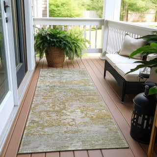 Piper Looms Chantille Modern ACN1830 Sage Machine Washable Area Rug Runner Outdoor Lifestyle Image Feature