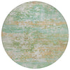 Piper Looms Chantille Modern ACN1830 Teal Machine Washable Area Rug Round Main Image