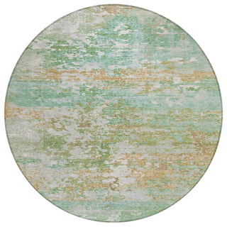 Piper Looms Chantille Modern ACN1830 Teal Machine Washable Area Rug Round Main Image