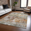 Piper Looms Chantille Modern ACN1830 Terracotta Machine Washable Area Rug Lifestyle Image Feature
