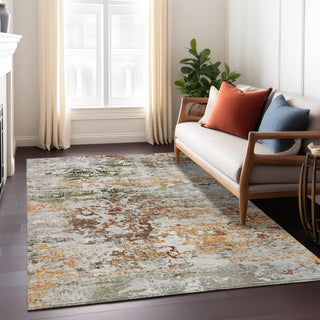 Piper Looms Chantille Modern ACN1830 Terracotta Machine Washable Area Rug Lifestyle Image Feature