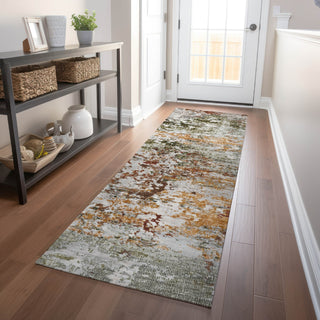 Piper Looms Chantille Modern ACN1830 Terracotta Machine Washable Area Rug Runner Lifestyle Image Feature