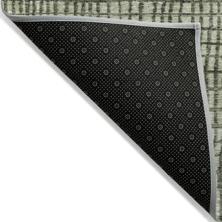 Piper Looms Chantille Geometric ACN1831 Aloe Machine Washable Area Rug Backing Image