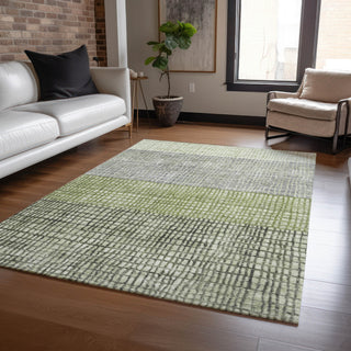 Piper Looms Chantille Geometric ACN1831 Aloe Machine Washable Area Rug Lifestyle Image Feature