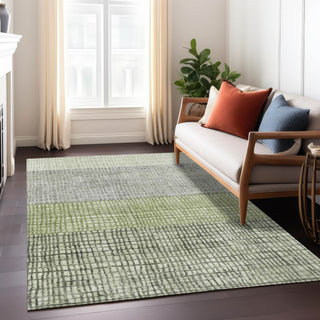 Piper Looms Chantille Geometric ACN1831 Aloe Machine Washable Area Rug Lifestyle Image Feature