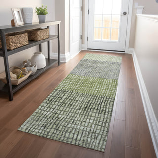 Piper Looms Chantille Geometric ACN1831 Aloe Machine Washable Area Rug Runner Lifestyle Image Feature