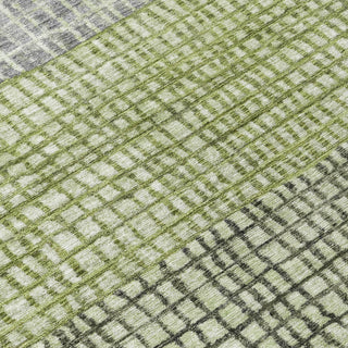 Piper Looms Chantille Geometric ACN1831 Aloe Machine Washable Area Rug Swatch Image