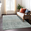 Piper Looms Chantille Geometric ACN1831 Aqua Machine Washable Area Rug Lifestyle Image Feature
