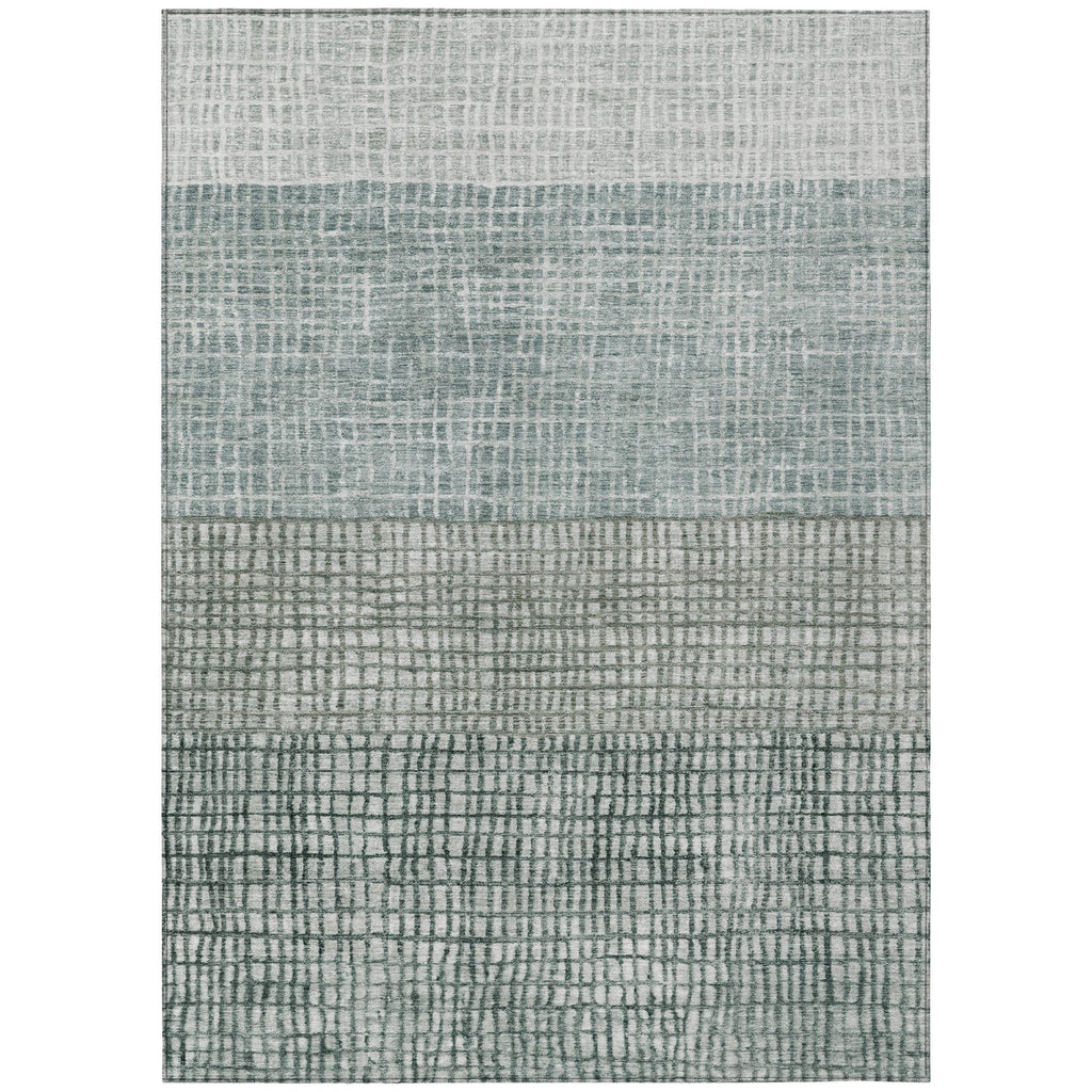 Piper Looms Chantille Geometric ACN1831 Aqua Machine Washable Area Rug main image