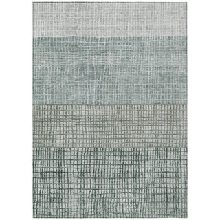Piper Looms Chantille Geometric ACN1831 Aqua Machine Washable Area Rug main image