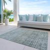 Piper Looms Chantille Geometric ACN1831 Aqua Machine Washable Area Rug Outdoor Lifestyle Image Feature