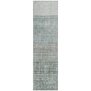Piper Looms Chantille Geometric ACN1831 Aqua Machine Washable Area Rug Runner Main Image