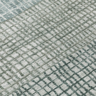 Piper Looms Chantille Geometric ACN1831 Aqua Machine Washable Area Rug Swatch Image