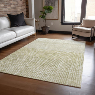 Piper Looms Chantille Geometric ACN1831 Beige Machine Washable Area Rug Lifestyle Image Feature