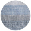 Piper Looms Chantille Geometric ACN1831 Blue Machine Washable Area Rug Round Main Image