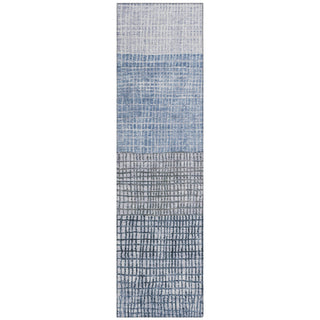 Piper Looms Chantille Geometric ACN1831 Blue Machine Washable Area Rug Runner Main Image