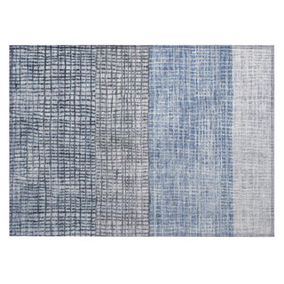 Piper Looms Chantille Geometric ACN1831 Blue Machine Washable Area Rug Scatter Main Image