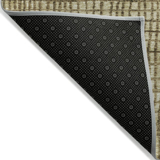Piper Looms Chantille Geometric ACN1831 Brown Machine Washable Area Rug Backing Image