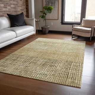 Piper Looms Chantille Geometric ACN1831 Brown Machine Washable Area Rug Lifestyle Image Feature