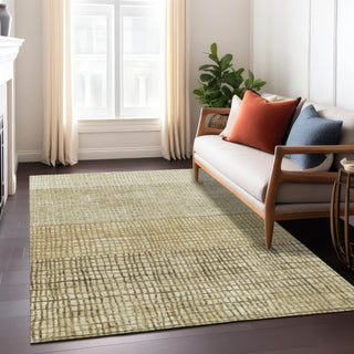 Piper Looms Chantille Geometric ACN1831 Brown Machine Washable Area Rug Lifestyle Image Feature