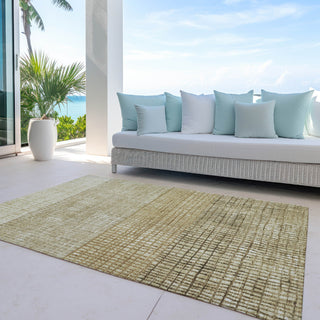 Piper Looms Chantille Geometric ACN1831 Brown Machine Washable Area Rug Outdoor Lifestyle Image Feature