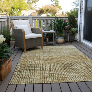 Piper Looms Chantille Geometric ACN1831 Brown Machine Washable Area Rug Outdoor Lifestyle Image Feature