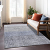 Piper Looms Chantille Geometric ACN1831 Denim Machine Washable Area Rug Lifestyle Image Feature