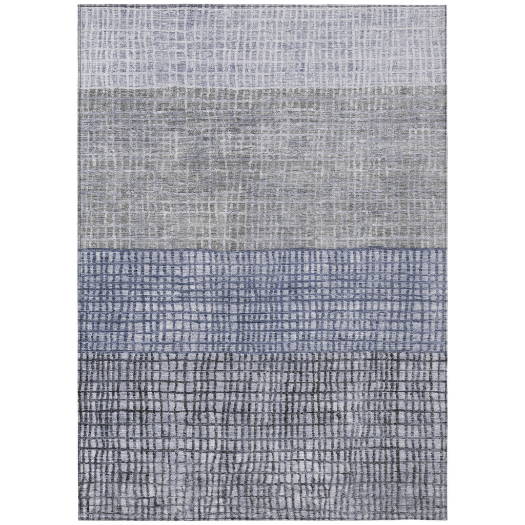 Piper Looms Chantille Geometric ACN1831 Denim Machine Washable Area Rug main image